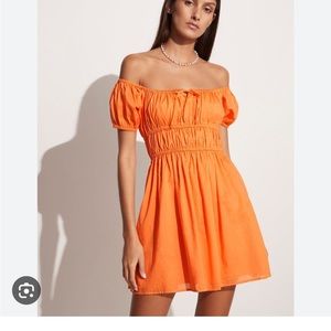 NWT Viola Mini Dress Orange - Faithfull the Brand - Size XS